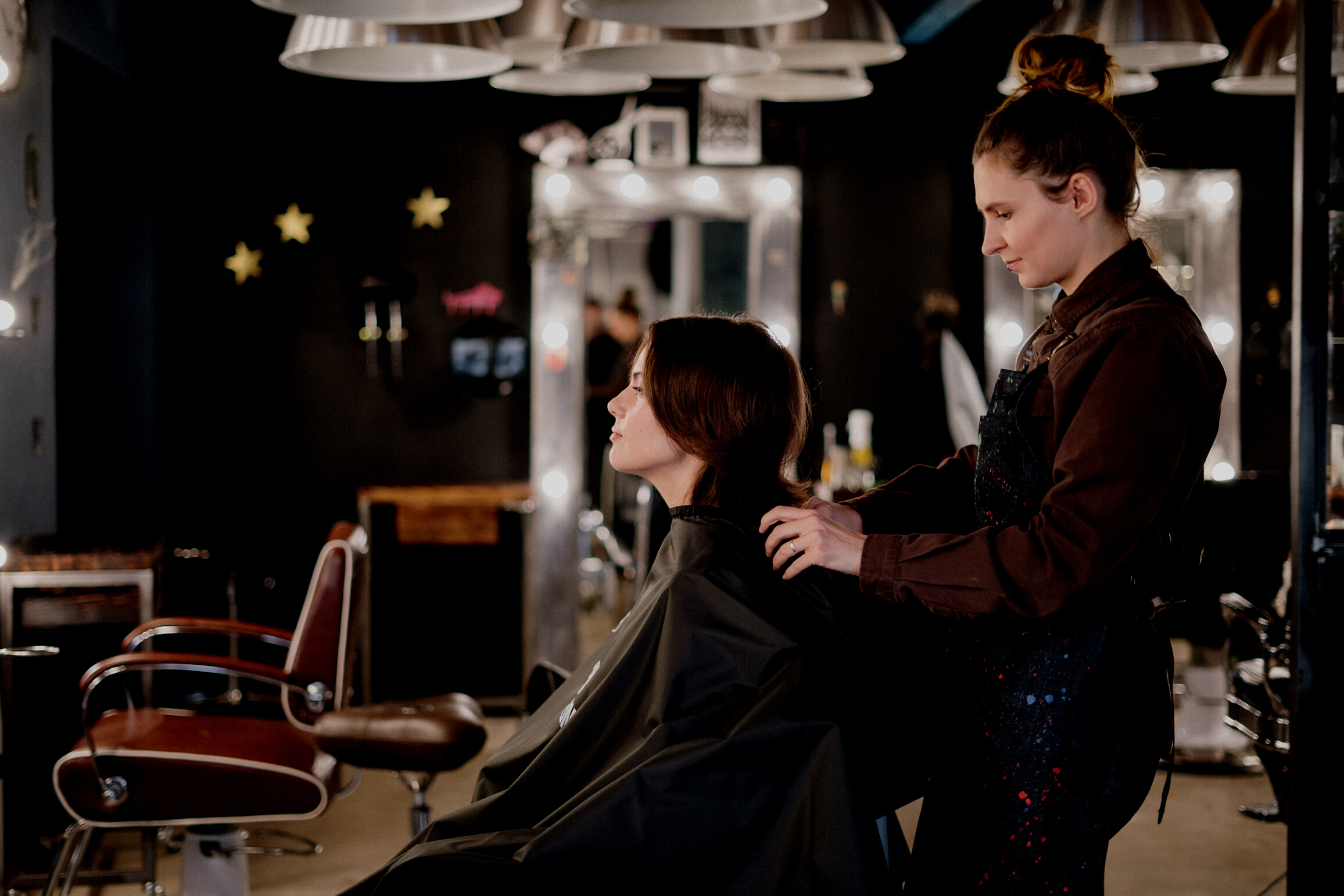 Woman Getting a Haircut